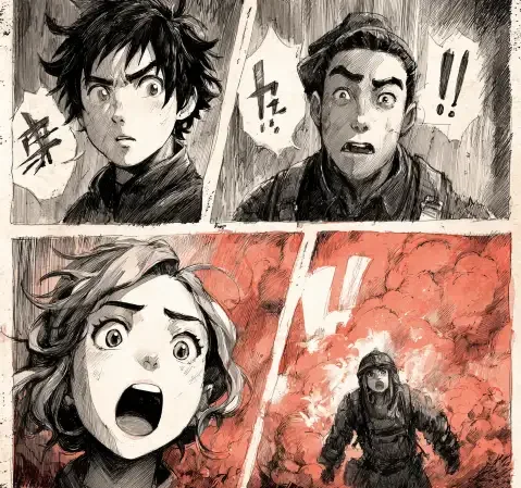 悬疑题材代表漫画封面，雨夜中的车站与神秘人影
